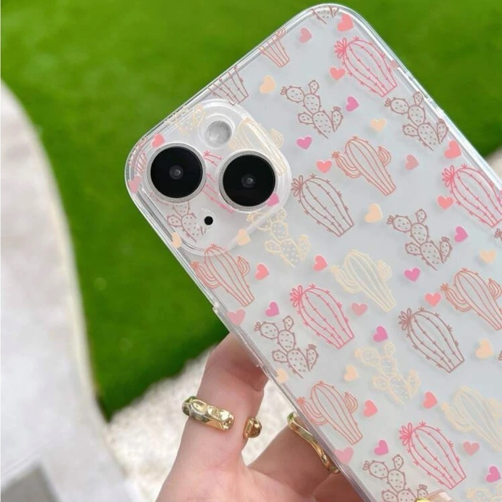 ⚠️Clearance iPhone 15/Pro/Pro Max Cute Pink Cactus Phone Case - Picture 3 of 3
